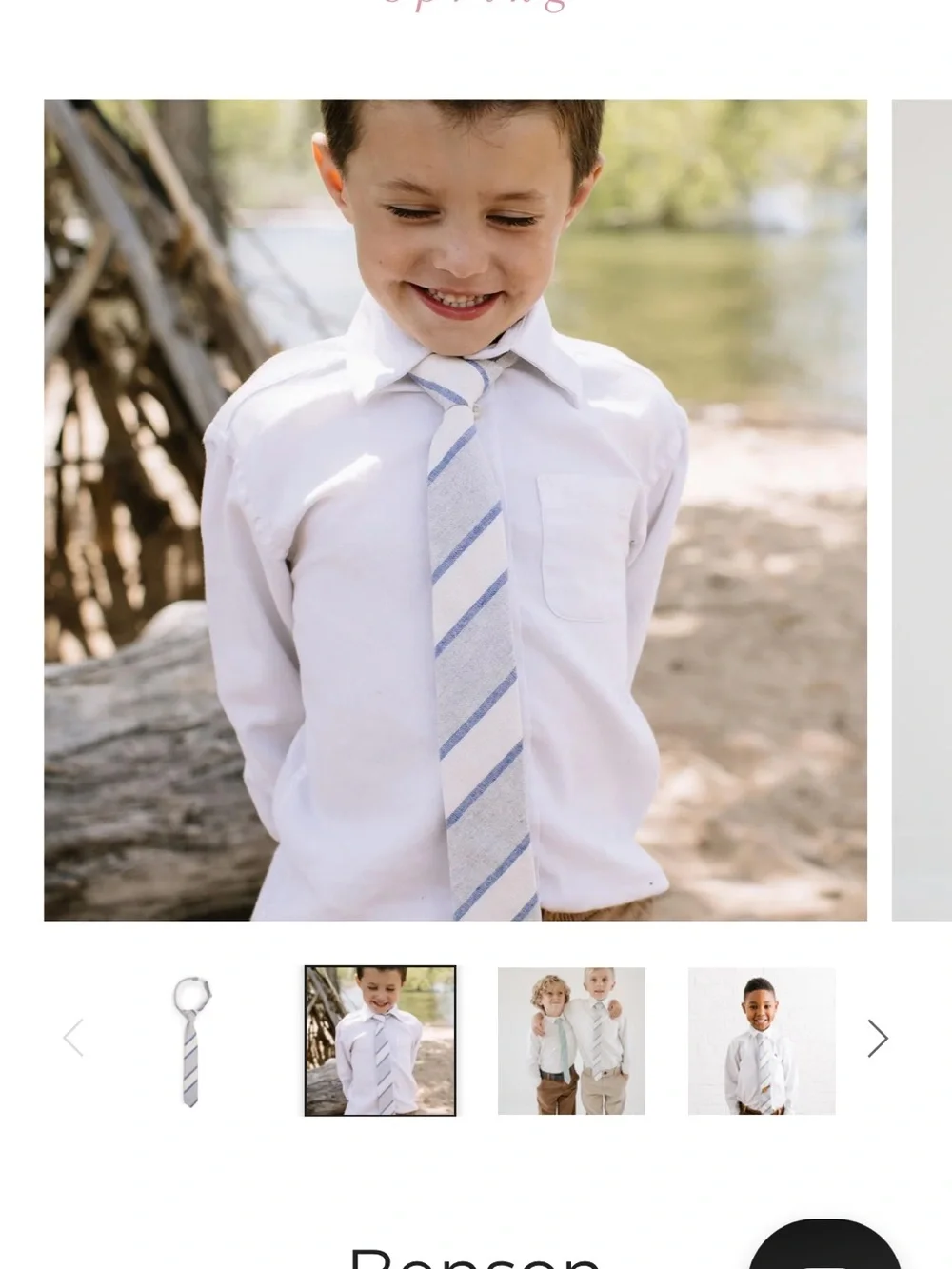 Boon Adjustable Neck Tie Set of 2 Navy Dot & Light Gray Striped 9-13 years (XL)